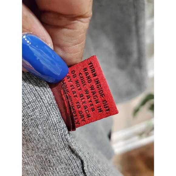 Red Women's Solid Gray Viscose Long Sleeve Ruffle Casual Cardigan Sweater Medium - Picture 11 of 12